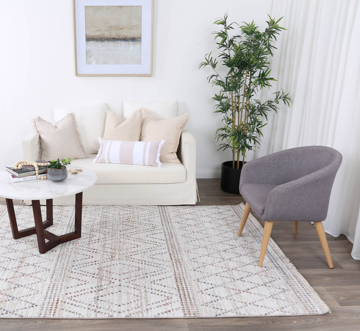 Annapolis Tabriz Beige Geometric Soft Rug