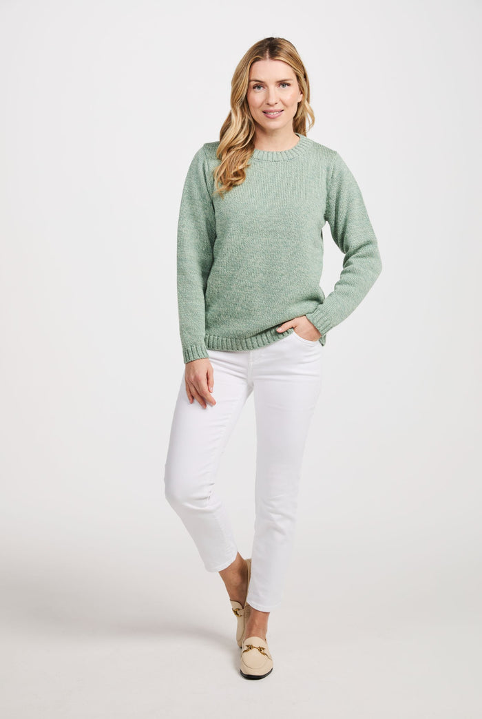 Merino wool sweater, Ireland, Aran, jumper, Pullover, made in Ireland, knitwear, women's sweater, ladies' jumper, green ,Crew neck