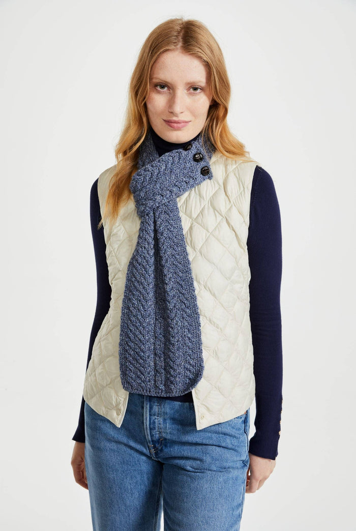 Ladies' scarf, merino wool, wool hats,aran, knitwear, made in Ireland, Hat & Scarf, gift, Ireland