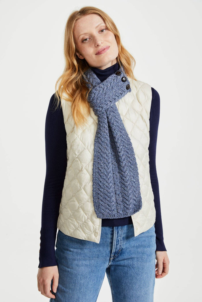 Ladies' scarf, merino wool, wool hats,aran, knitwear, made in Ireland, Hat & Scarf, gift, Ireland