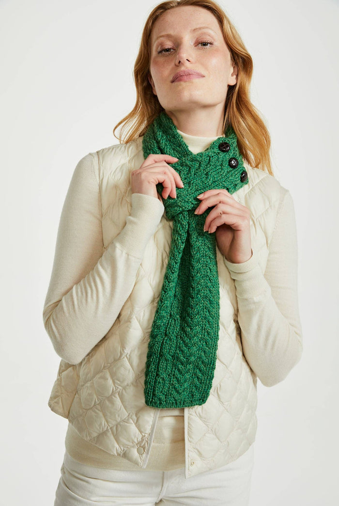 Ladies' scarf, merino wool, wool hats,aran, knitwear, made in Ireland, Hat & Scarf, gift, Ireland