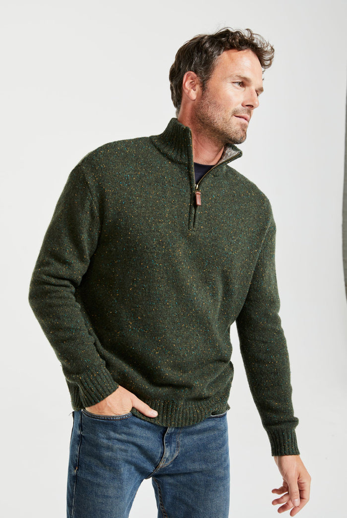 Ireland, Aran wool, jumper, Pullover, men's sweater, green sweater, knitwear,V neck
