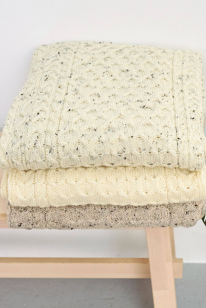 worsted wool, blanket, made in Ireland, Aran blankets,100% wool blanket,wool blankets for sale, knitwear,Irish blankets