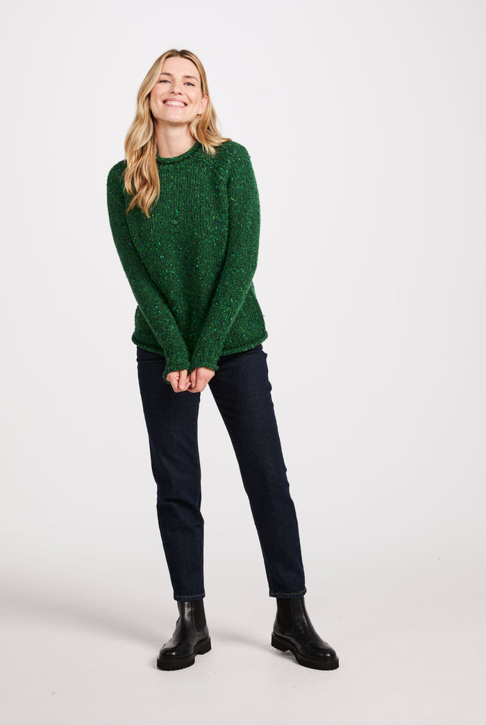 100% Wool sweater, pink sweater,  Aran sweater, women's sweater, knitwear, Roll Neck sweater,Ireland,green