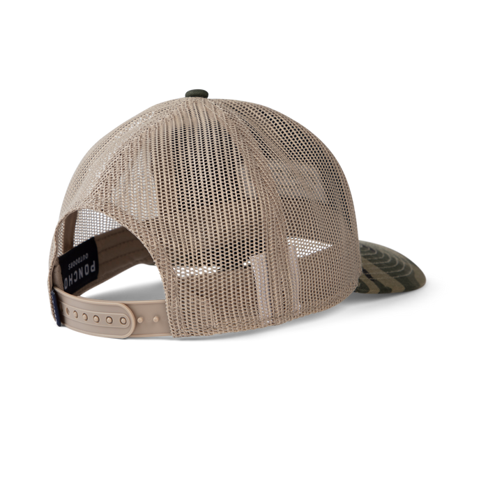 back of the camo trucker hat
