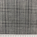 Check Suiting Fabric, Charcoal Check- 145cm