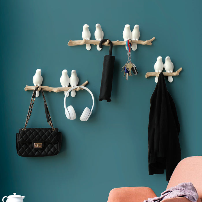 Chic Resin Bird Wall Hooks