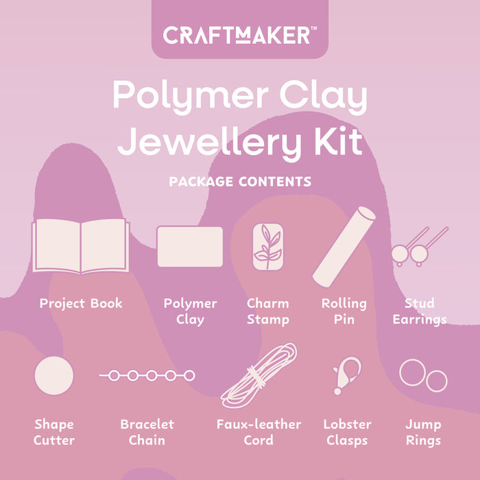 Craft Maker Polymer Clay Jewellery Kit (2025 ed)