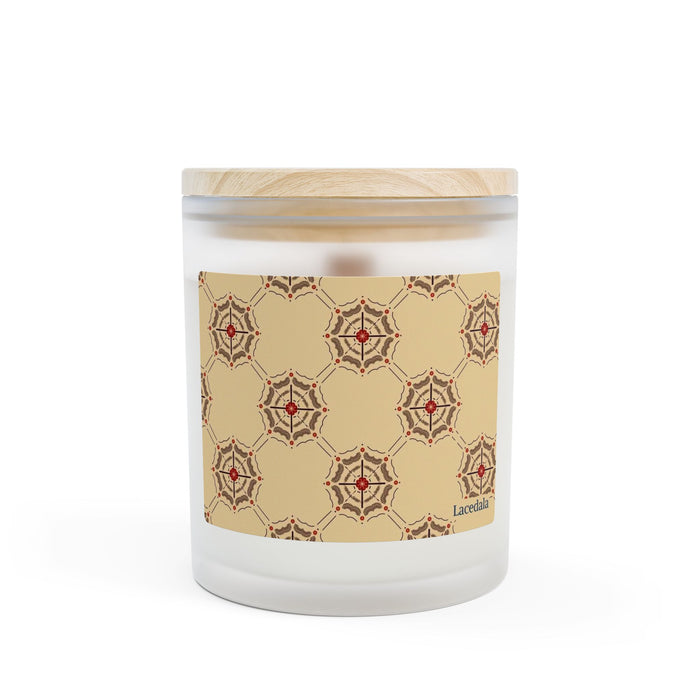 Crimson Spiderweb Lattice Candle (Beige)
