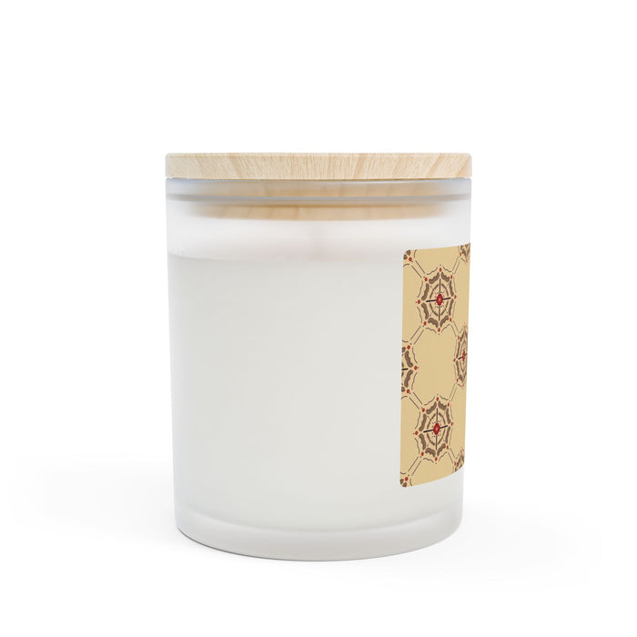 Crimson Spiderweb Lattice Candle (Beige)