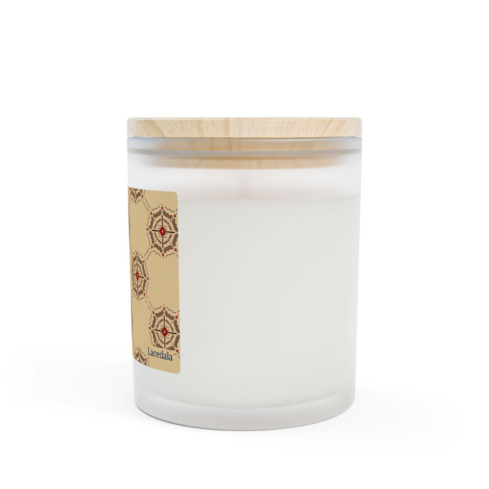 Crimson Spiderweb Lattice Candle (Beige)