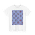 Crimson Spiderweb Lattice Unisex T-Shirt (Navy Blue)