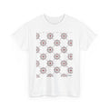 Crimson Spiderweb Lattice Unisex T-Shirt (White)