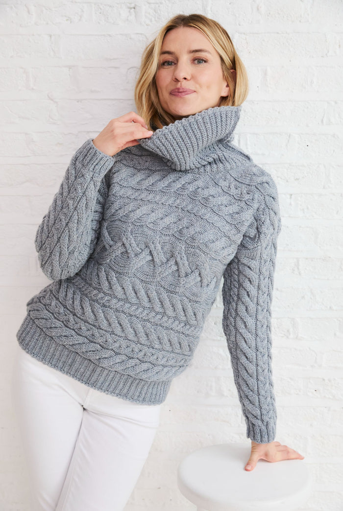 Merino wool sweater, Ireland, Aran, jumper, Pullover, made in Ireland, knitwear, women's sweater, ladies' jumper
