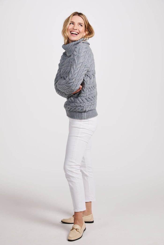 Merino wool sweater, Ireland, Aran, jumper, Pullover, made in Ireland, knitwear, women's sweater, ladies' jumper