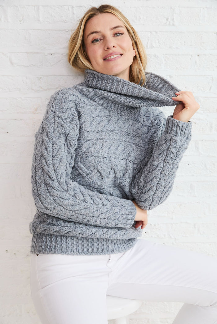 Merino wool sweater, Ireland, Aran, jumper, Pullover, made in Ireland, knitwear, women's sweater, ladies' jumper