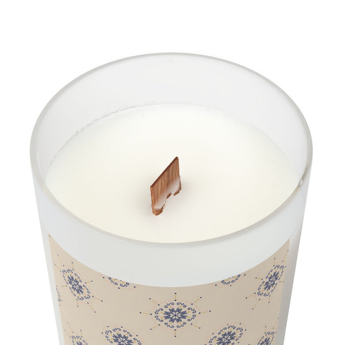 Enchanted Midnight Mandala Candle (Cream)