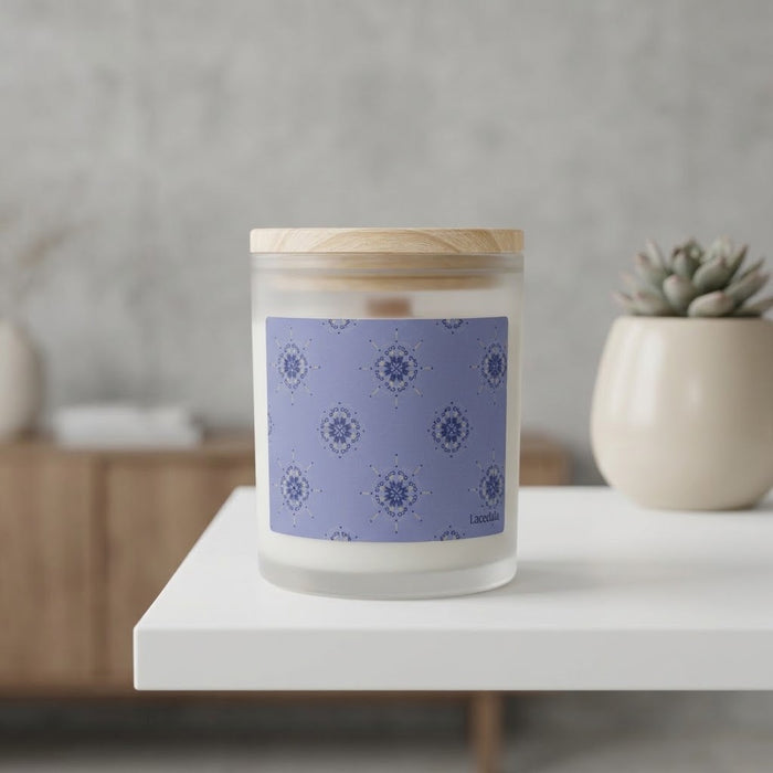 Enchanted Midnight Mandala Candle (Navy Blue)