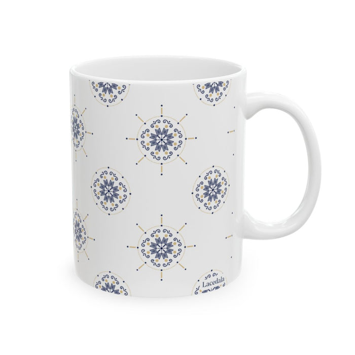 Enchanted Midnight Mandala Mug (White)