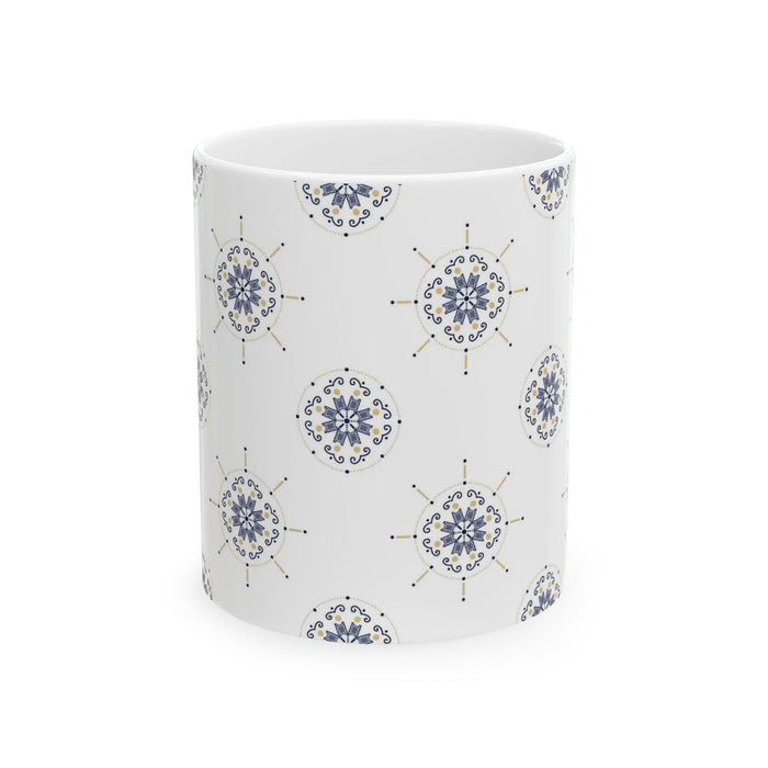 Enchanted Midnight Mandala Mug (White)