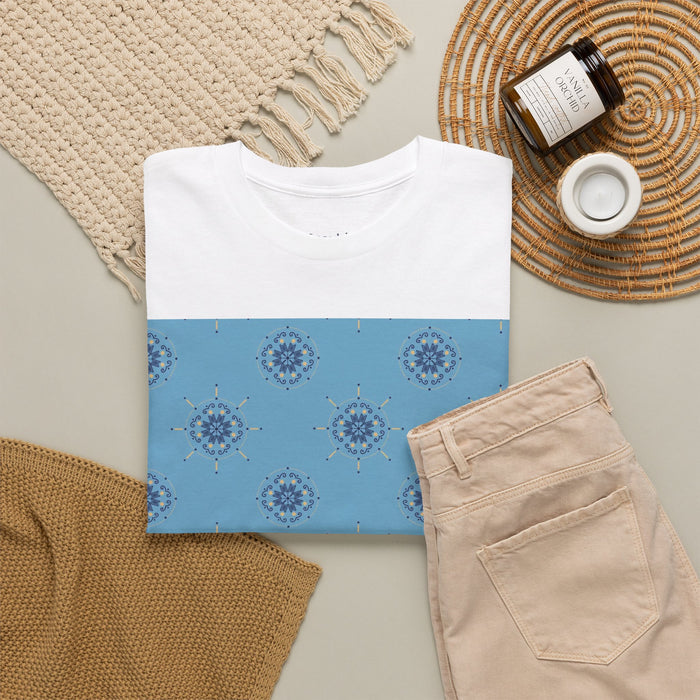 Enchanted Midnight Mandala Unisex T-Shirt (Dusty Blue)
