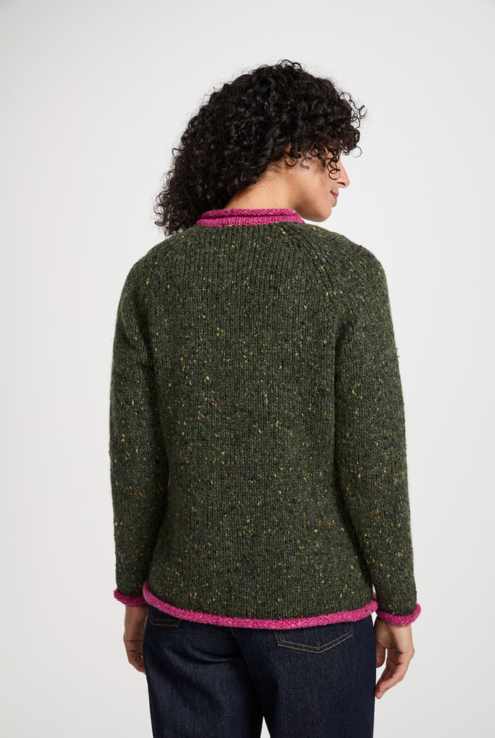 Ladies cardigan, sweater, women sweater, cardigan, jumper,aran, wool, Ireland, knitwear,100% wool, green