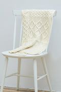 Merino wool, blanket, aran blankets, made in Ireland, knitwear, wool blankets, throw, blanket,cream