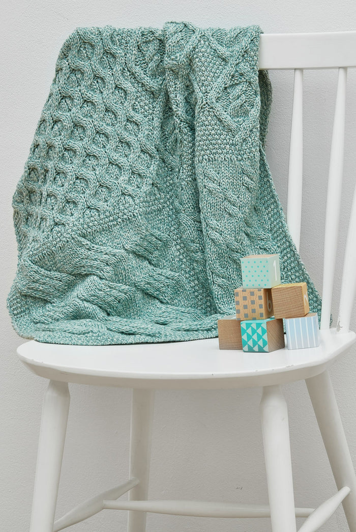 Merino wool, blanket, aran blankets, made in Ireland, knitwear, wool blankets, throw, blanket,green