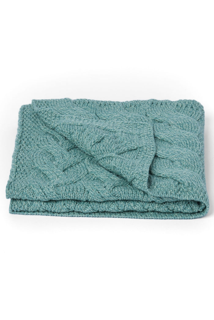 Merino wool, scarf,aran scarf, knitwear, made in Ireland, Hat & Scarf, gift, wool scarves, handknit, teal