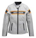 Harley-Davidson® Women's Sidari Striped Vented Leather Jacket - 98009-20VW