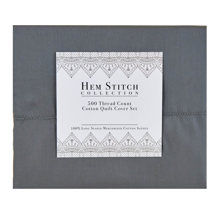Hem Stitch Collection 500TC Cotton Quilt Cover Set