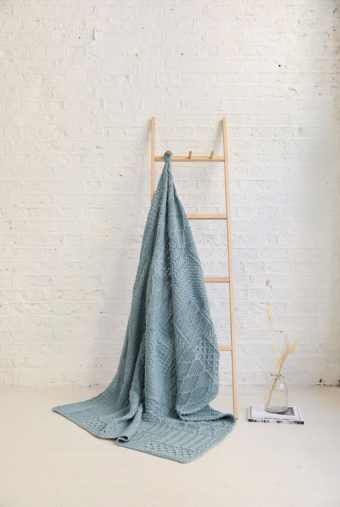 Merino wool blanket, made in Ireland,aran blanket,100% wool blanket, wool blankets for sale, knitwear, blue