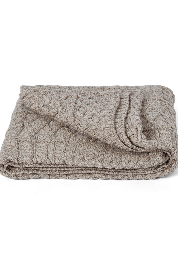 Merino wool, blanket, made in Ireland, Aran blanket,100% wool blanket ,wool blankets for sale, blanket ,knitwear ,oat