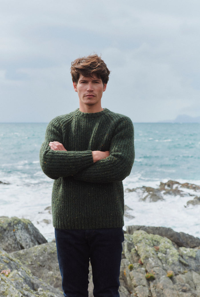 Killykeen Mens Fisherman Ribbed Crew - Green