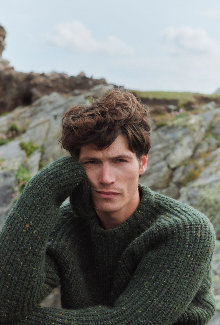 Killykeen Mens Fisherman Ribbed Crew - Green