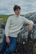 Merino wool, sweater, Ireland, Aran wool, jumper, Pullover, men's sweater, made in Ireland ,knitwear, cable knit