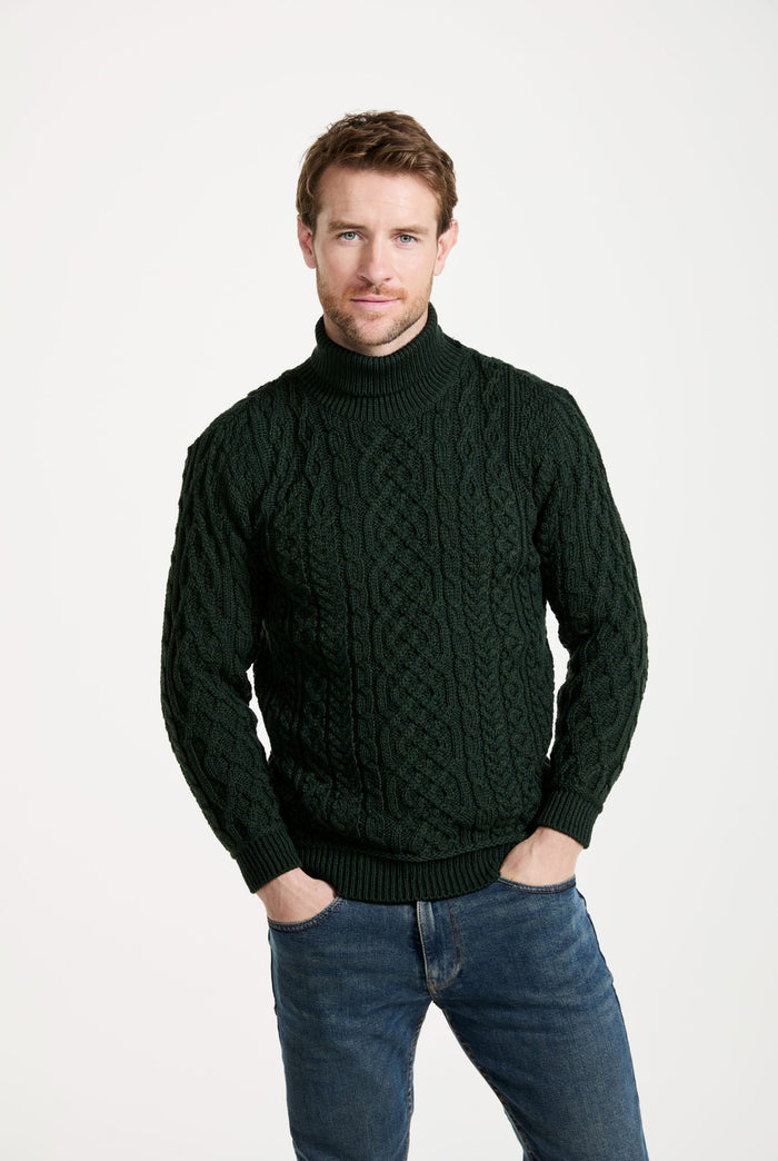 Merino wool jumper, men's sweater, made in Ireland, knitwear, men's sweater, aran, Irish sweater, cable knit