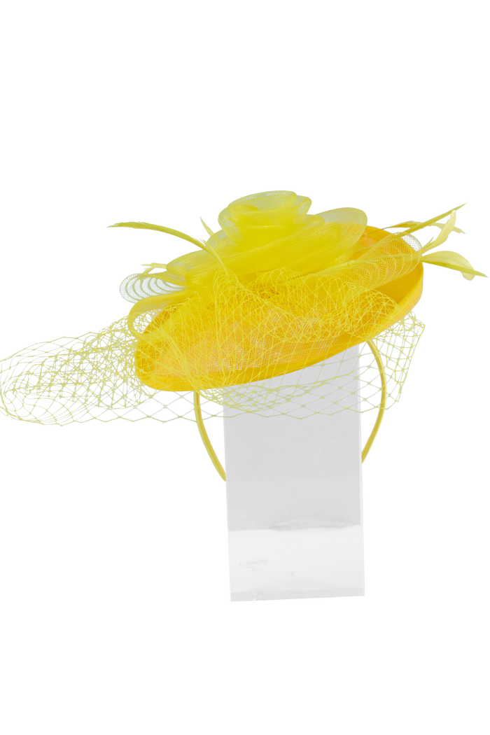 Lincraft Headband And Clip Fascinator, Ruth- Yellow