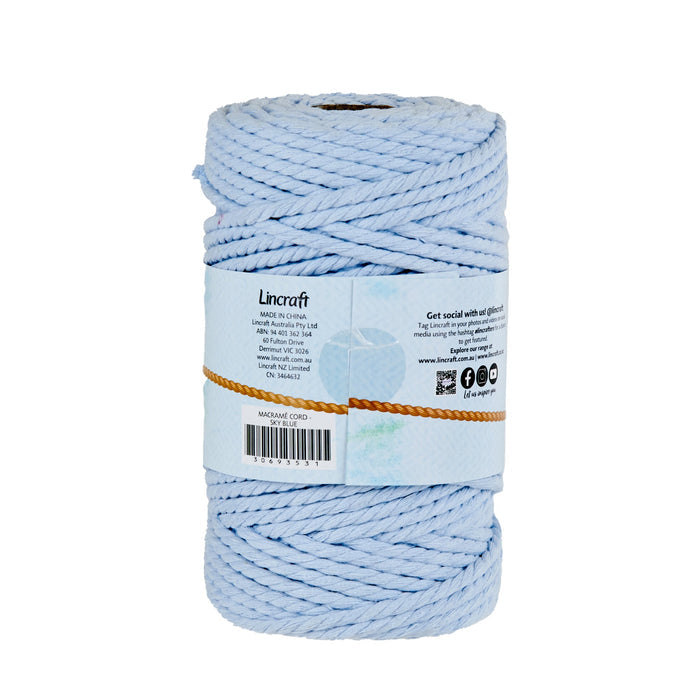 Makr Macrame Cord Roll, Sky Blue- 64m