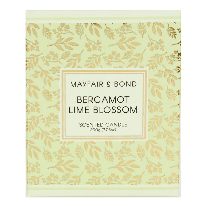Mayfair & Bond Scented Candle, Bergamot Lime Blossom- 200g