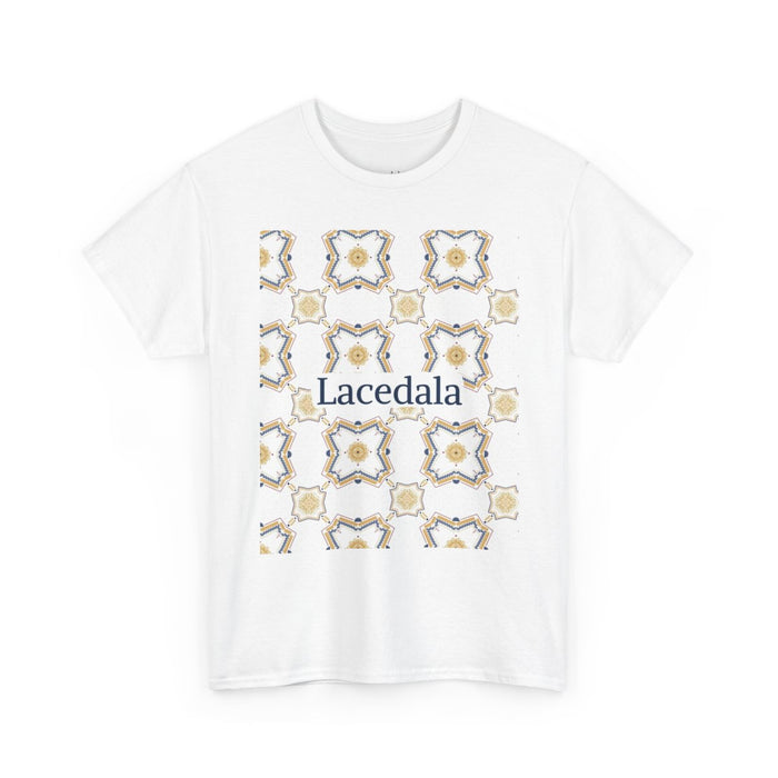 Moonlit Mandala Dream Unisex T-Shirt (White) (Logo)