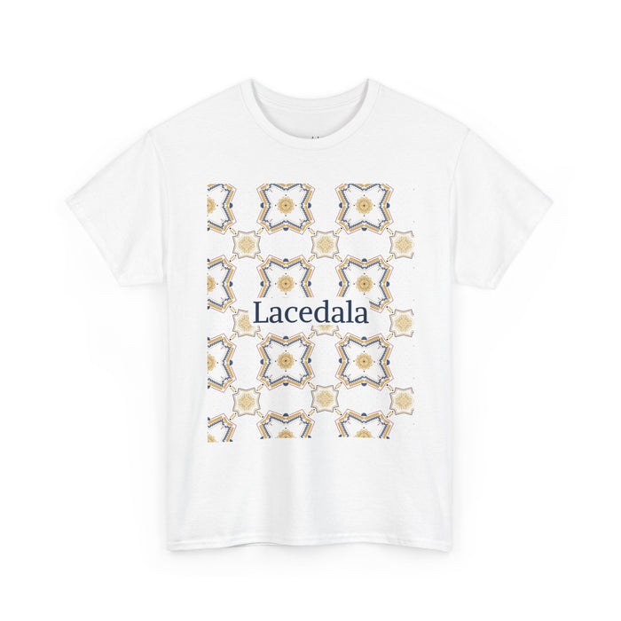 Moonlit Mandala Dream Unisex T-Shirt (White) (Logo)