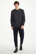 Moycullen Roll Neck Mens Merino Sweater - Grey