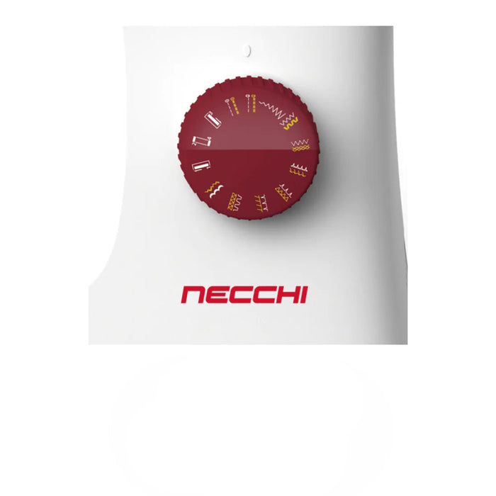 NECCHI K417A Sewing Machine, Manual Select 17 Stitch, Burgundy Cream