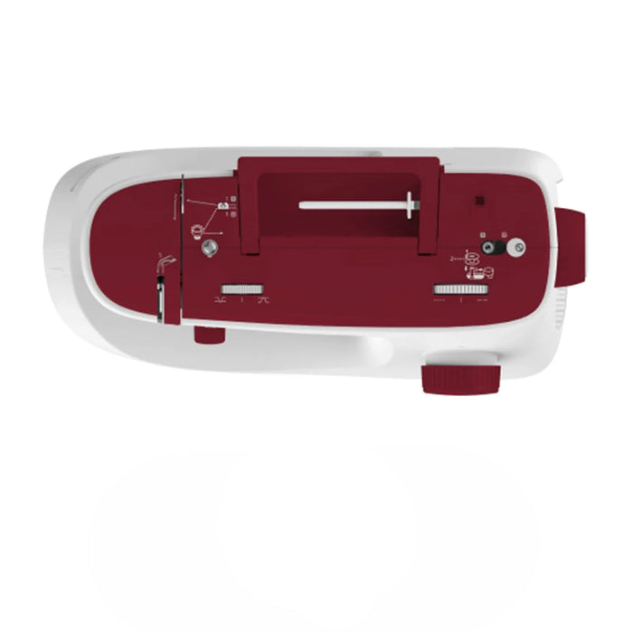 NECCHI K417A Sewing Machine, Manual Select 17 Stitch, Burgundy Cream