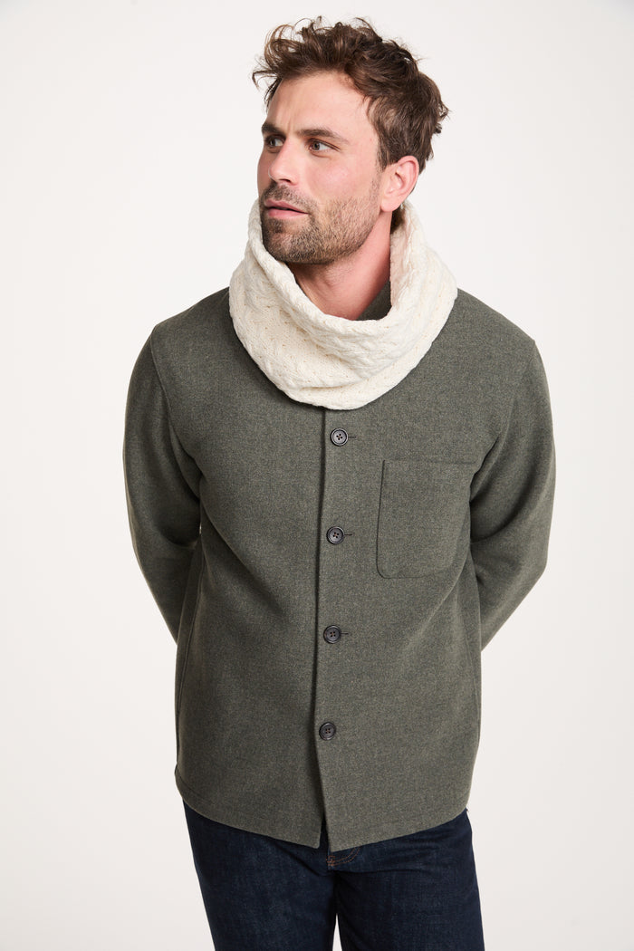 Newport Aran Cable Snood - Cream