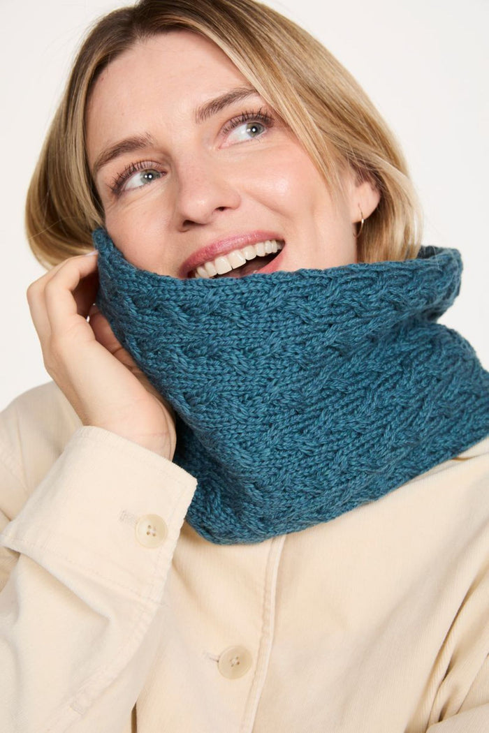 Newport Aran Cable Snood -  Irish Sea