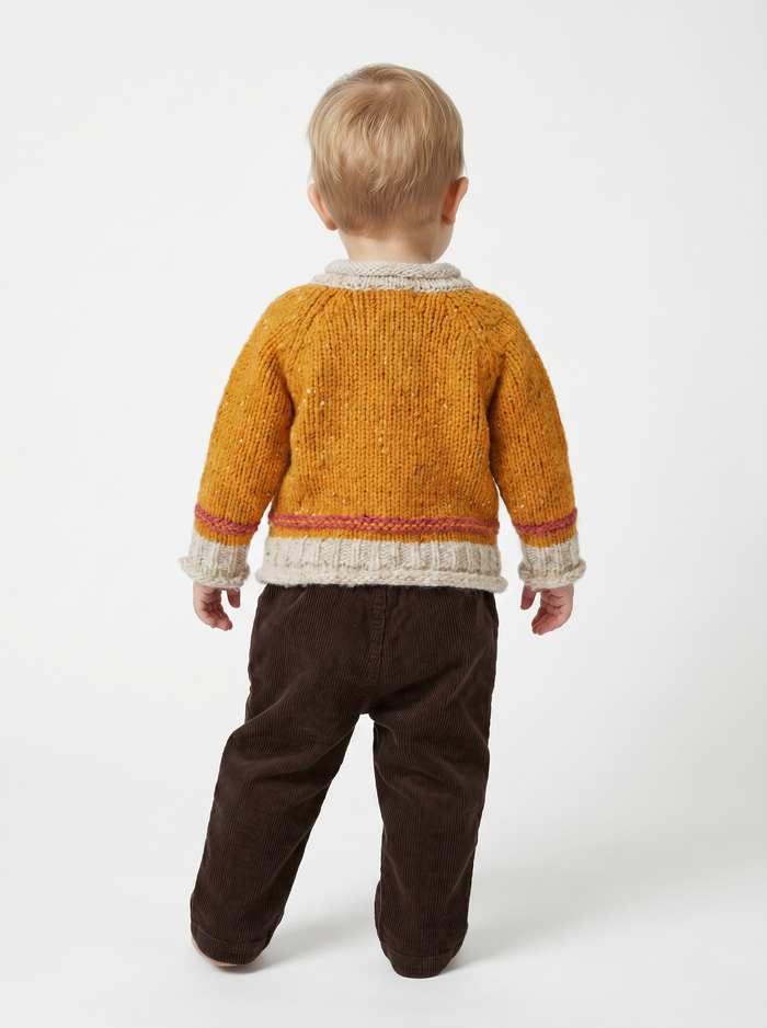 Réalta Baby Roll Neck Cardigan- Starlight