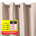 Regency Eyelet Curtain,  250cm Drop