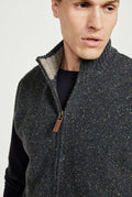 wool, knitwear, gilet, vest, wool gilet, vest for men, Irish wool,aran knitwear